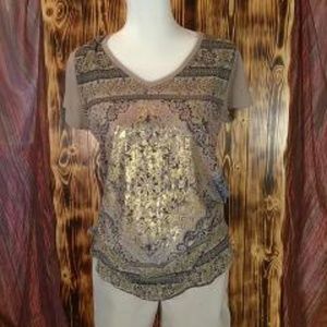 Style & Co Gold graphic tee